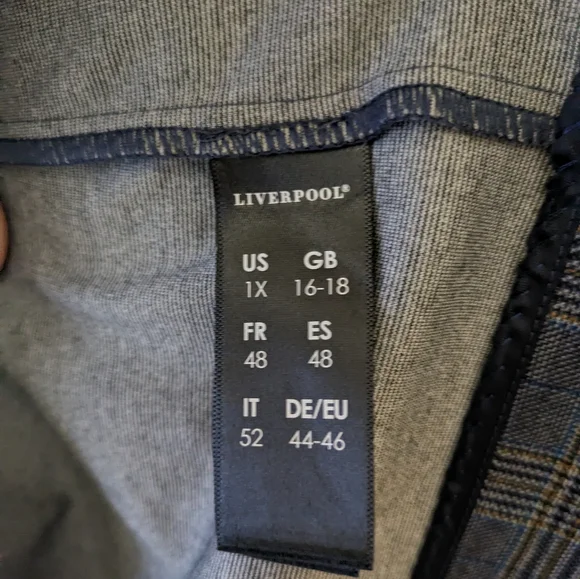 Liverpool Knit Blazer, Plaid, Super Comfy! 1X - Picture 7 of 10